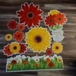Gerber Daisies (Orange, Red & Yellow Flowers)